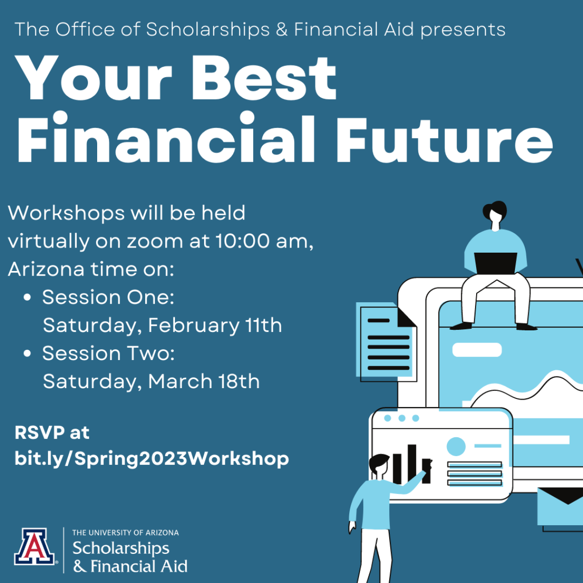 Your Best Financial Future flyers with dates and RSVP link