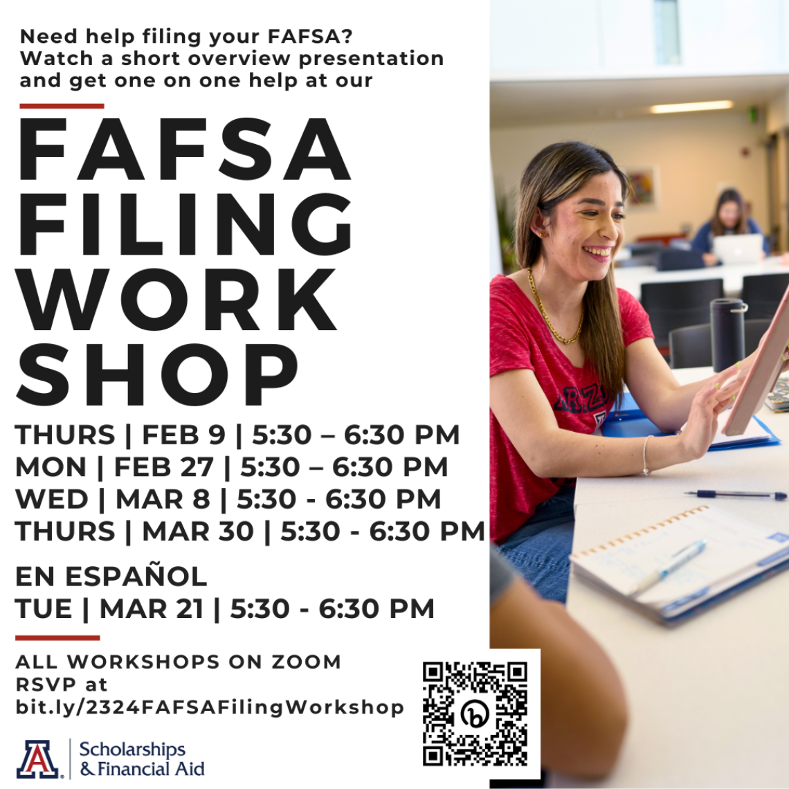2023/2023 FAFSA Filing Workshop flyer
