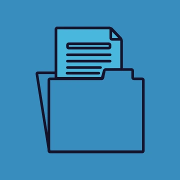 File icon, blue background