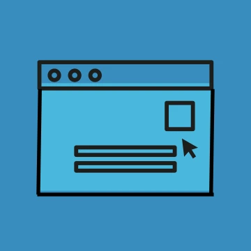 Accept loans icon, blue background